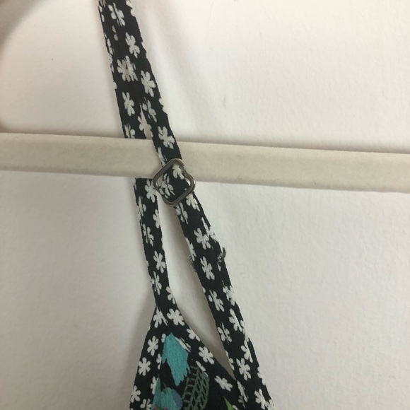 VINTAGE Lucy Love Floral Green&Black Ruffle Romper - Picture 9 of 11